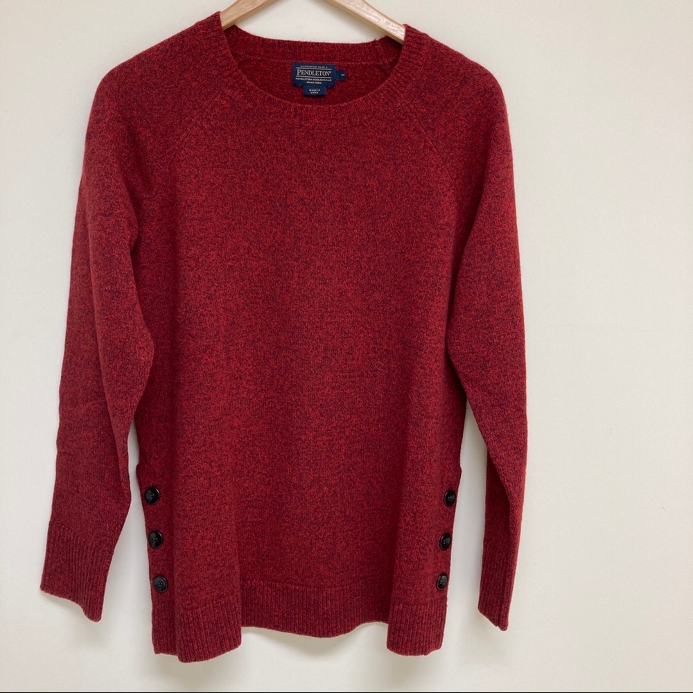 Pendleton sweater red wool crew neck Medium